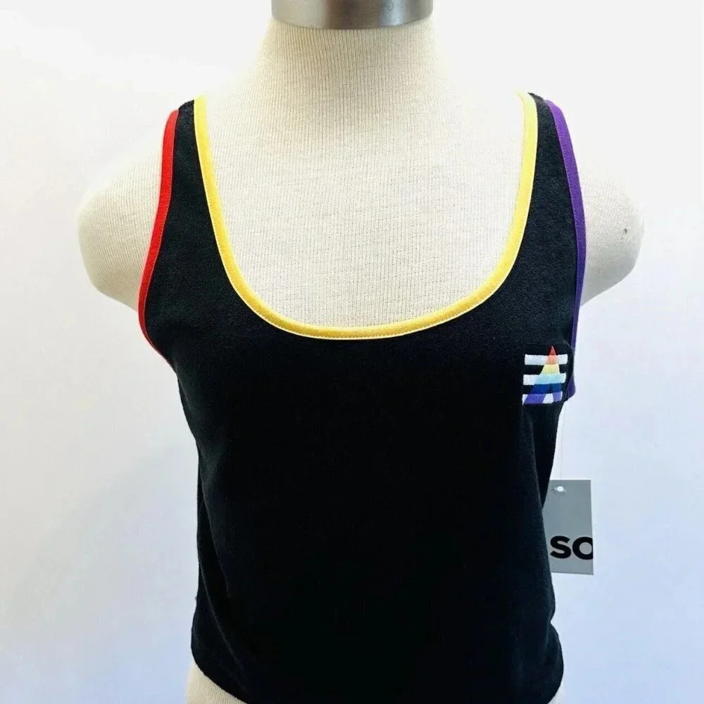 NWT SO GOODS FOR LIFE Juniors Sleeveless Pullover Round Neck Cropped Top Large